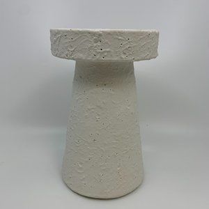 Set of 2 candles- 8" x 5" Terracotta Candle Holder Chalk White --Opalhou…